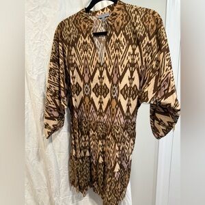 Conditions Apply Brown Patterned Dress